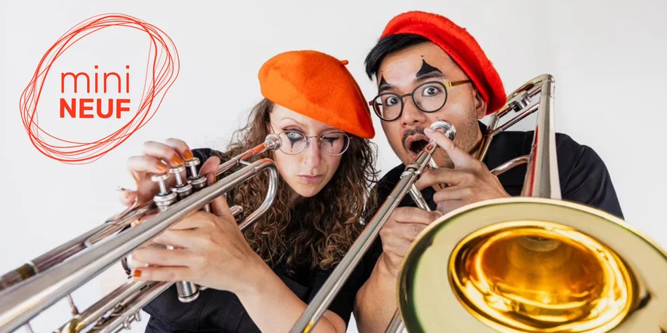 Photo of the Duo ÉK with their instruments