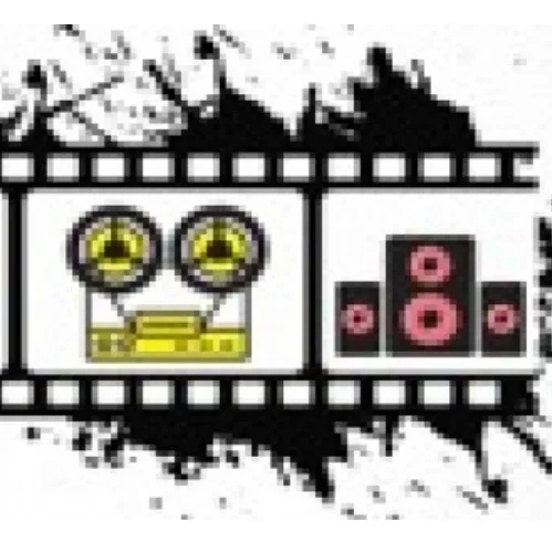 Illustration of a negative presenting wires, a camera and speakers